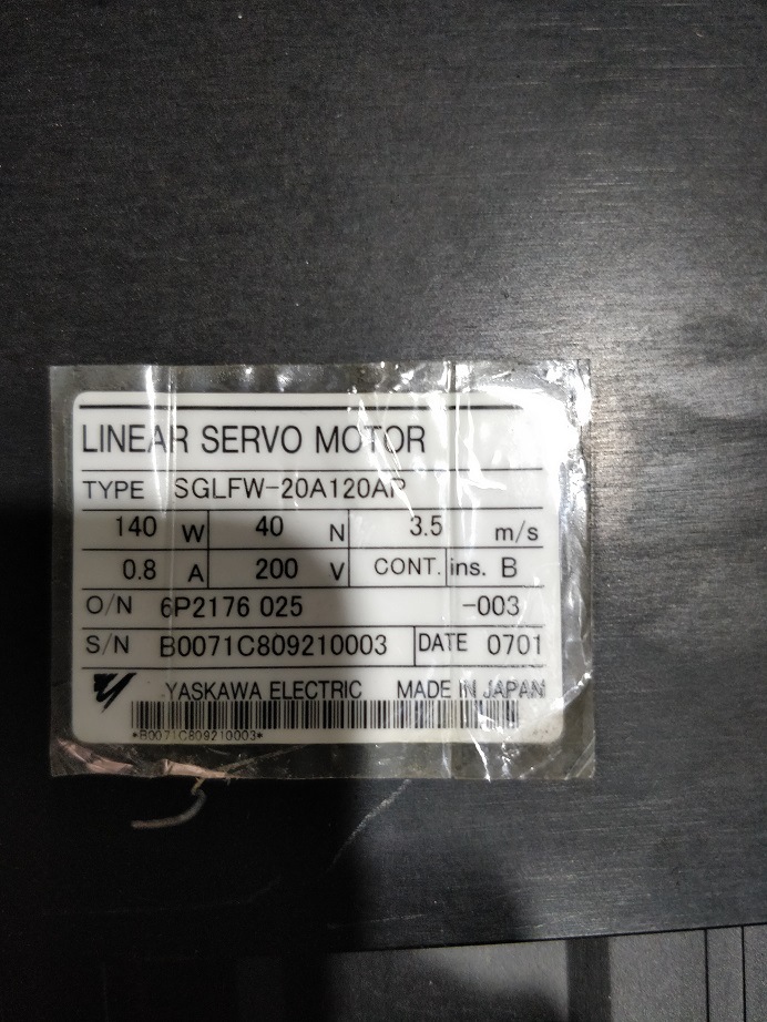 春田谷YASKAWA 安川 SGLFW-20A120AP 原装拆机直线电机模组