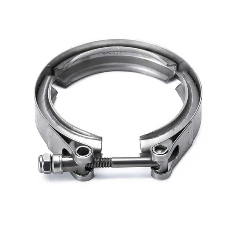 Exhaust Pipe Clamp Stainless Steel Flange Joint V-Groove Clamp Supercharger Clamp Muffler Pipe Clamp Modification Parts