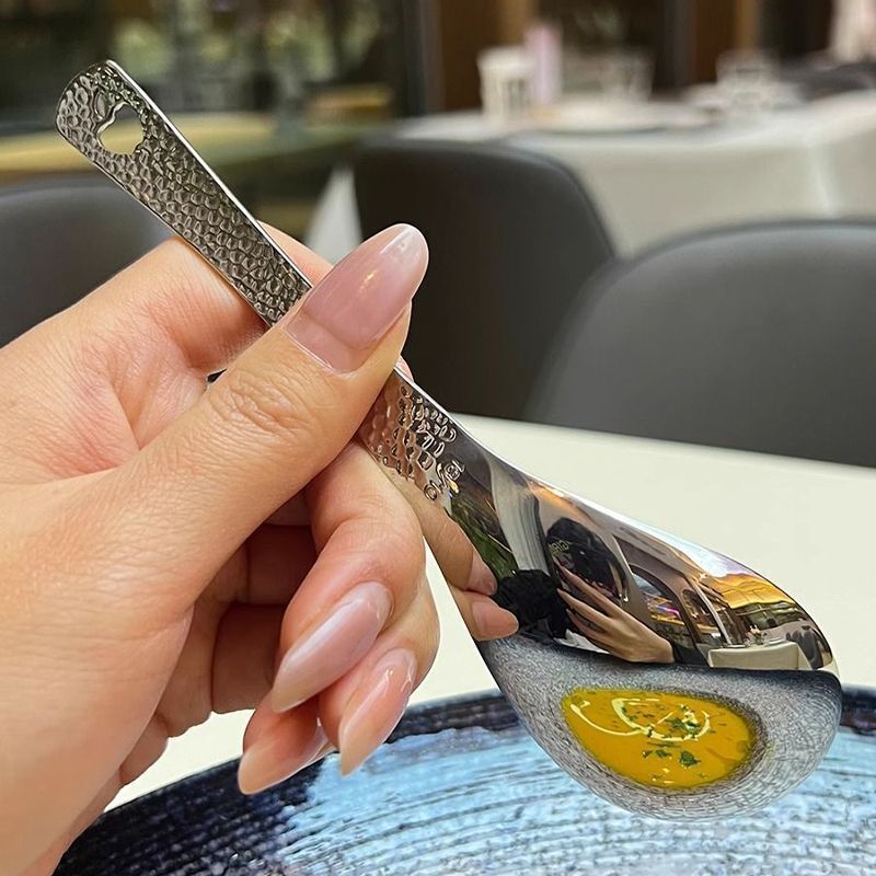 新款勺子不锈钢成人饭勺家用加厚长柄吃饭汤勺高颜值汤匙甜品调羹|undefined