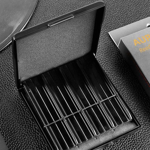 8-piece plastic saxophone reed box Clarinet reed storage box double-sided storage reed protection box