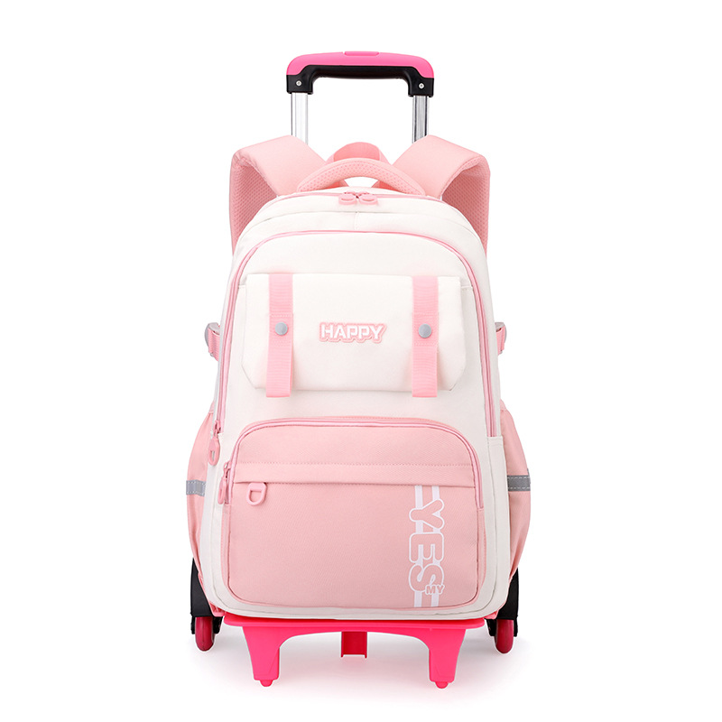 Mochila de tracción transfronteriza de peces naturales para estudiantes de primaria que trepan escaleras, mochila de gran capacidad para grados 3 - 6, mochila de doble propósito