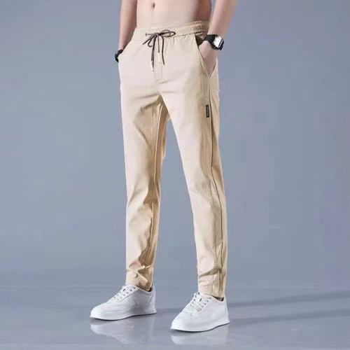 クロスボーダー東南アジアパンツメンズカジュアルパンツ夏薄いメンズパンツ速乾性メンズスポーツ9点パンツアイスシルク