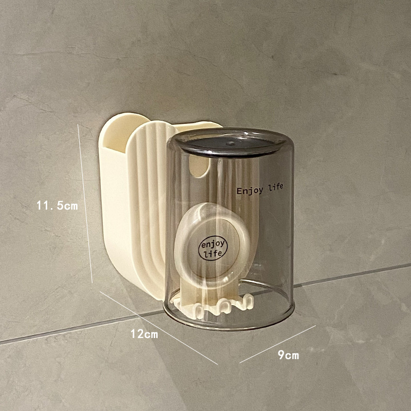 電動歯ブラシうがいカップ棚穴なし壁掛けトイレ浴室歯磨き粉歯ブラシカップ収納棚|undefined