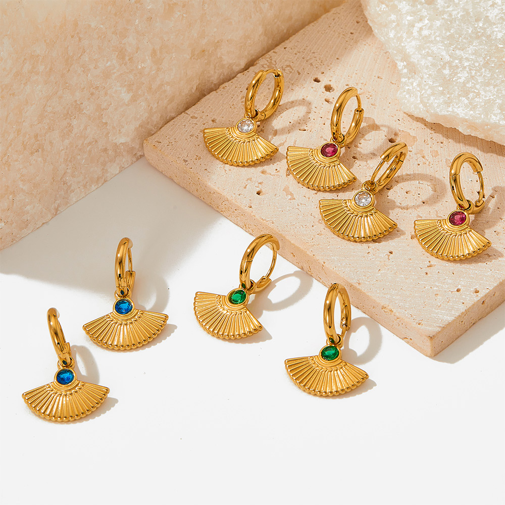 18g Weight 0.03µm-0.05µm Gold Plating Thickness PVD Coated Gold Plating Process 304 Stainless Steel Ear Needle Material Real Gold Plated Plating Material PVD Coated Real Gold Plated 16K Gold White Gold Plated Gold Plating Sector 304 Stainless Steel Retro Waterproof Non Tarnish Earrings
