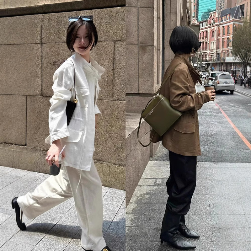 In-Stock Italian Luxury L/P~100% Rain Dew Linen~Traveler's Waist-Cinching Workwear Drawstring Jacket Old Money In-Stock Italian Luxury L/P~100% Rain Dew Linen~Traveler's Waist-Cinching Workwear Drawstring Jacket Old Money