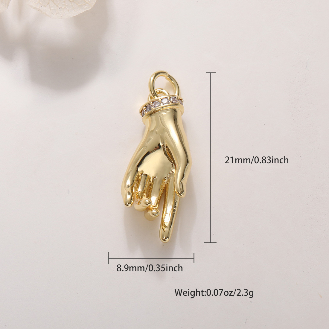 3g Weight Pendant Jewelry Making Type No Chain Chain Material 1 Piece Quantity Daily Occasion Copper Material Hand, Gesture, Antlers Pattern All Seasons Season Unisex Gender Polished Finish Enamel, Plating Design Cute, Vintage Style Style 1 Piece Copper Hand Gesture Antlers Polished Pendant 16