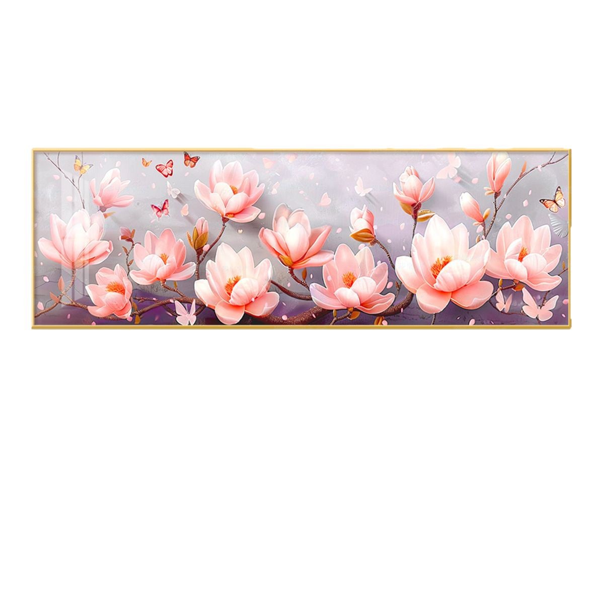[Algodón importado] Mona Lisa real bordado cruzado rosa magnolia aroma simple y fresco bordado de hilo hecho a mano
