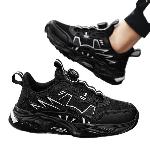 2025 Autumn New Fashion Versatile Mesh Breathable Coconut Men's Shoes with Rotating Buckle Parent-Child Sports Casual Outdoor Shoes