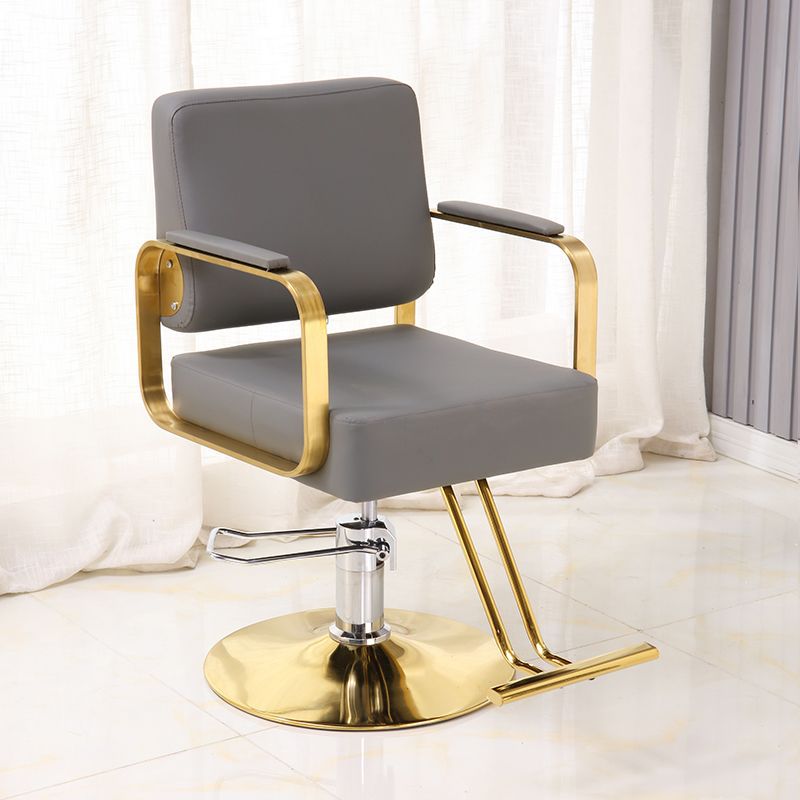 Pequeño pedal - Asiento gris - reposabrazos dorados - disco galvanizado