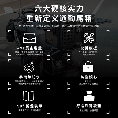 Motorcycle trunk: Multifunctional Armored Tail Box