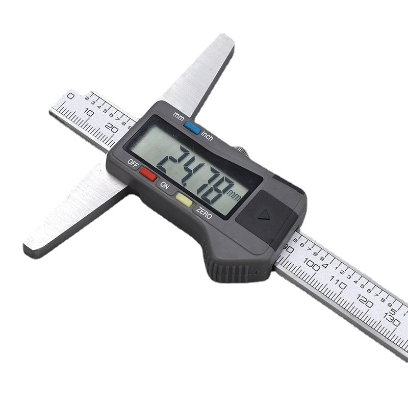 批发桂量数显深度卡尺0-150 200  300用于测量孔深深度尺现货