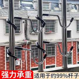 免打孔猪尾巴挂钩阳台防盗窗宿舍挂衣钩户外不锈钢防滑钩子批发