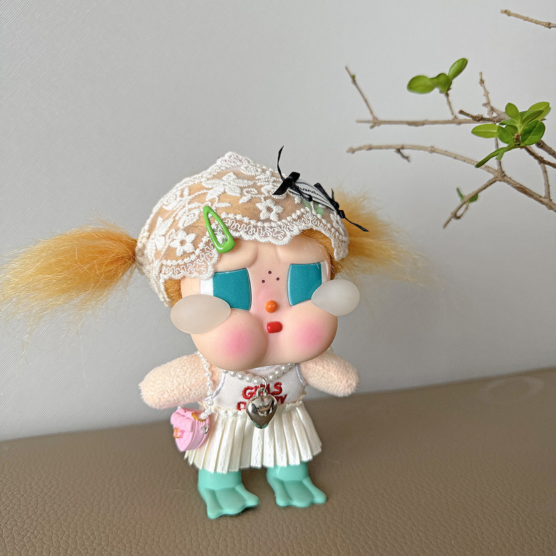 10-17cm Lace Headband, Crying Doll Pleated Skirt, Bowknot Veil, Headband, Labubu Gazi Sister Accessories, Doll Clothes 10-17cm Lace Headband, Crying Doll Pleated Skirt, Bowknot Veil, Headband, Labubu Gazi Sister Accessories, Doll Clothes
