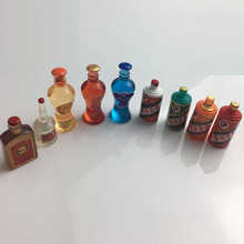 diy树脂小瓶子仿真立体白酒微缩玩具小瓶子批发停车牌小夜灯配件