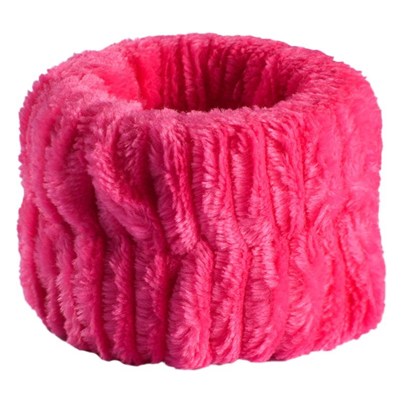 Europa y América transfronteriza Amazon de felpa de color sólido lavado de cara correa de muñeca deportes pulsera banda de pelo impermeable lavado de manos pulsera