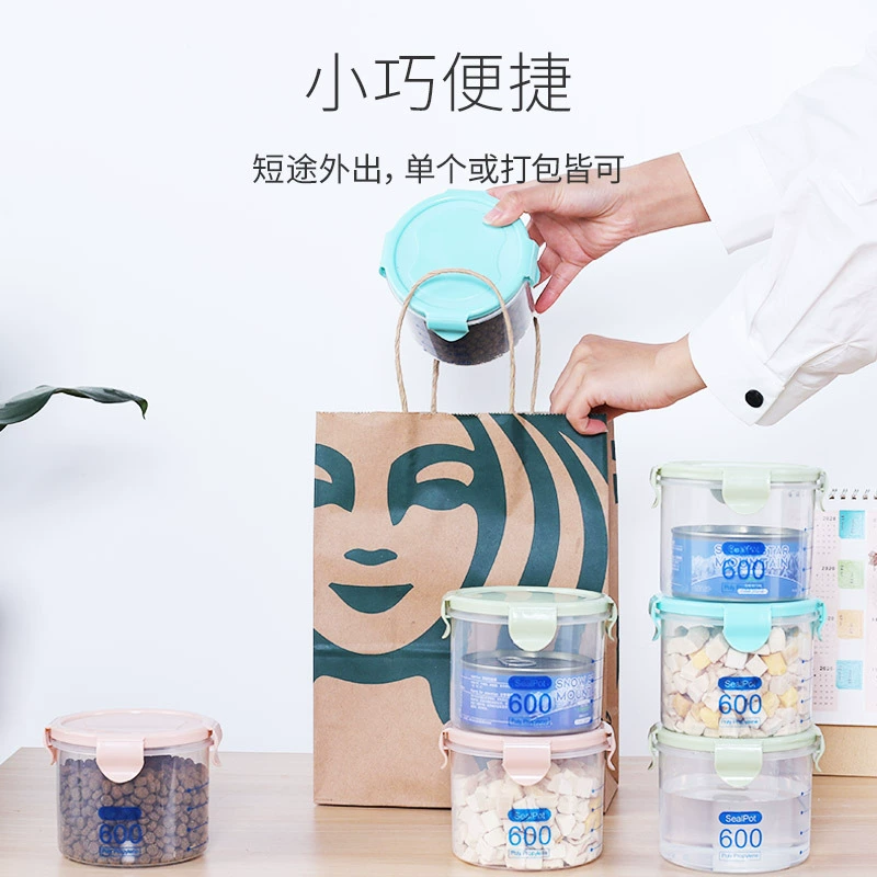 Корм для кошек Корм для собак Лиофилизированная бочка для хранения зерна Ящик для консервов для кошек Герметичная крышка Влагостойкая Подогреваемая бочка для хранения для переноски