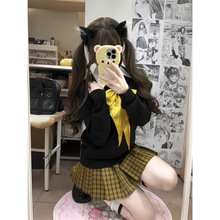 向日葵JK制服套装正版原创春秋日系格子裙短裙校供感百褶裙半身裙