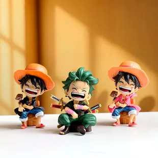Фигурки Луффи и Зоро из One Piece Q-версия для авто