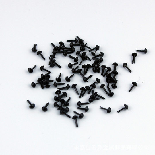 Metal two-foot nail color children's DIY mini 3mm paper special nail micro semicircle two-foot nail