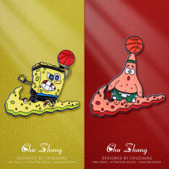 Cute cartoon Japanese cartoon brooches, male and female badge lapel pins, couple pins, bag packaging, student bag accessories