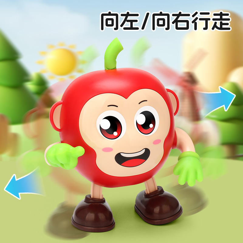 El mismo canto eléctrico y el baile de la manzana pequeña luz de música lengua de aprendizaje habla dibujos animados frutas juguetes de puzzle