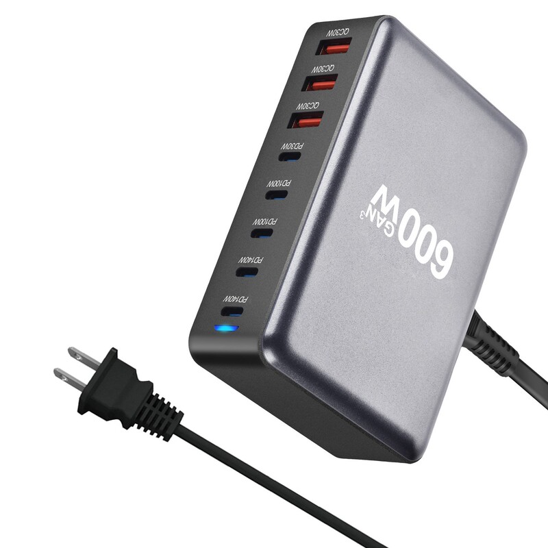 越境で人気のPD140W窒化ガリウム急速充電器、Apple、Huawei、Xiaomiなどに対応した3A5Cマルチポート充電器|undefined