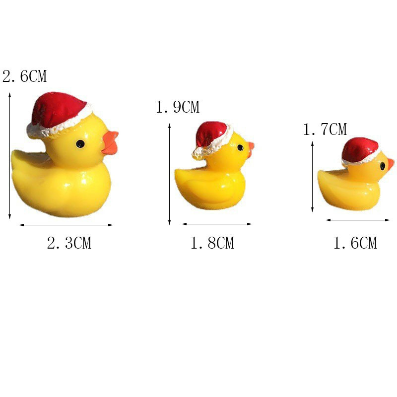 創意ミニクリスマスアヒルのかわいい家庭の小さいアクセサリーの小さい景観の多肉のコケの植物のアヒルの置物の装飾|undefined