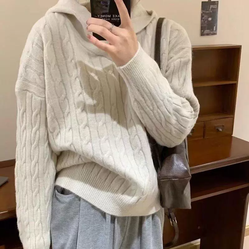 Sweater, jacket, knitted body-friendly hoody, oversize