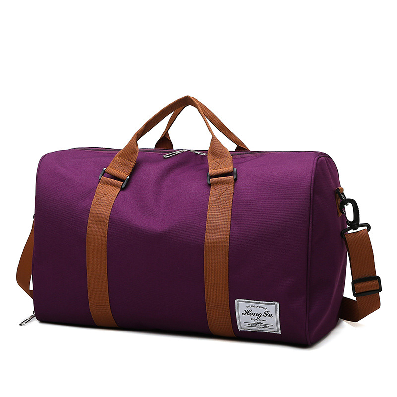 Bolsa de equipaje de viaje transfronterizo de color sólido Oxford bolsa de tela impermeable deportes al aire libre bolsa de fitness ligero bolsa de viaje de corta distancia