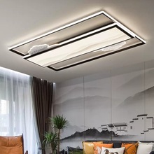新中式吸顶灯客厅简约现代大气长方形设计师个性创意餐厅卧室灯具