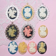 �����Ӹ�����֬����ͷ����resin cameo DIY���ŷ�ë�����������