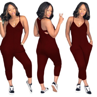 2023 verano europeo y americano transfronterizo sexy ropa de mujer Amazon multicolor multi-tamaño mono casual image 5