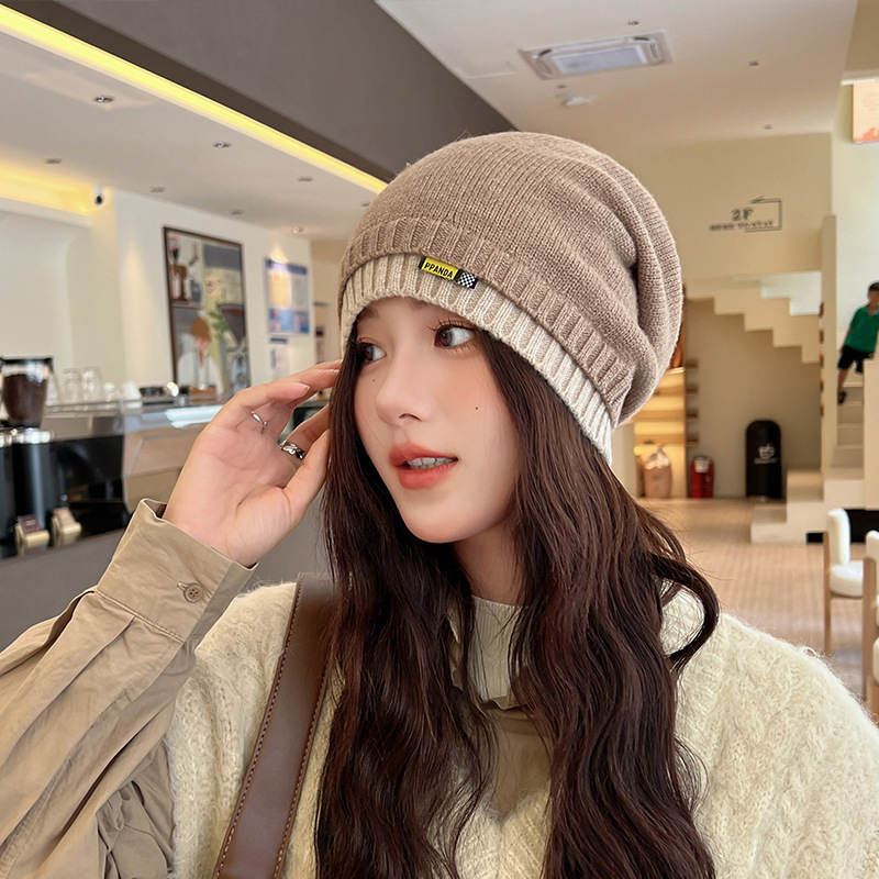 韓国のニットの山の帽子は冬に保温して顔を見せます。|undefined