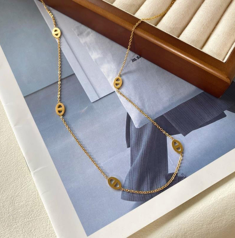 Plating Design 925 Sterling Silver Plating Solid Color Necklace