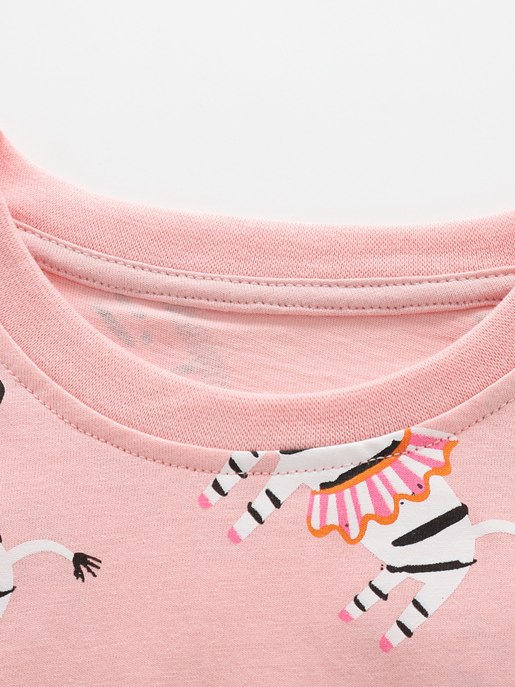 Malwee transfronterizo niñas nuevo pijama de verano europeo y americano conjunto de niños de manga corta pantalones de cintura elástica