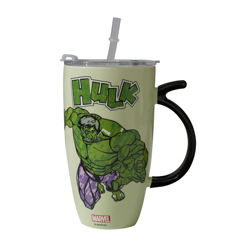 Marvel autorizado auténtico de gran capacidad marca tazas de cerámica pareja para hombres y mujeres adorables tazas de agua de leche de desayuno casual