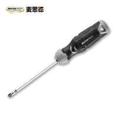 Dual-headed screwdriver with replaceable flathead and Phillips bits, multifunction screwdriver with magnetic bit holder