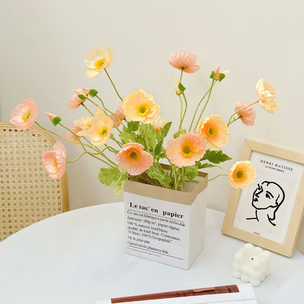Simulación de plantación de flores falsas belleza sala de bodas decoración del hogar floral suave props de fotografía flores de mano