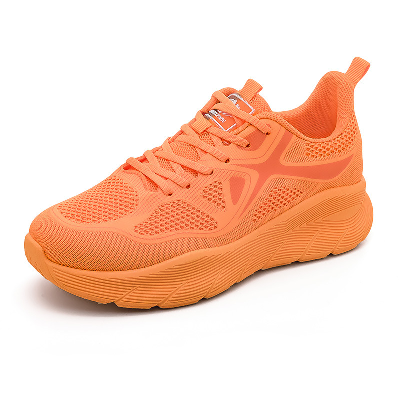2025 nuevas zapatillas de pareja transpirables para hombres y mujeres zapatos casuales para correr zapatos de tela blanca gruesa F8829 image 10