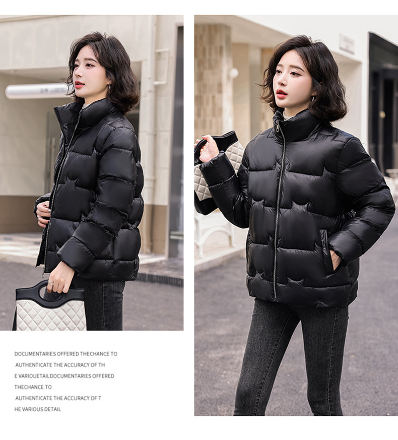 Standing Collar down Kotteng Fraen am Wanter, kuerz a kuerz, koreanesch Versioun, déck Broutjacket, 2024 nei fir Studenten_voghion.com