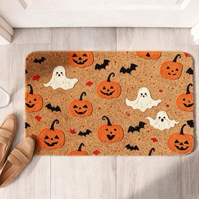Avtomobil döşəmə paspasları — Areas, Carpet Floor Mats, Faux Coconut - zx-halloween-moment-h09-3040-silk-circle-without-overlocking