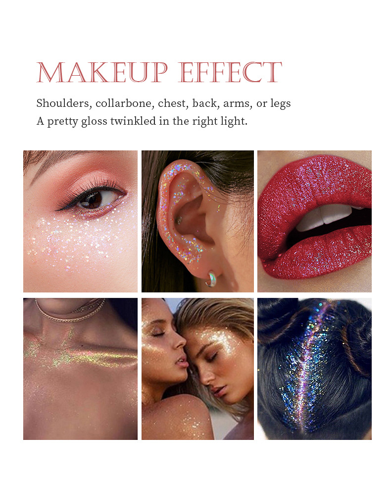 Fit Colors Starry Sky Tube Sequin Gel Chameleon High Gloss Eyeshadow Face, Lip and Body Glitter 30ml undefined