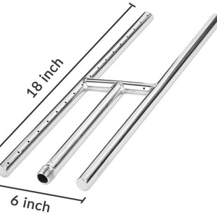 18-inch * 6-inch gas fireplace burner, stainless steel H burner suitable for gas fireplace, Brazier,