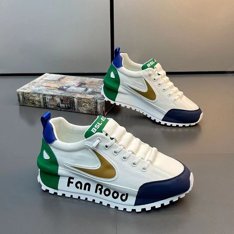 Ανδρικό νέο καλοκαιρινό ύφασμα 2024 ευέλικτο, αυξανόμενο ύψος, ανθεκτικό στη φθορά, αντιολισθητικό, μοντέρνο ανδρικό μπλοκ χρώματος_voghion.com