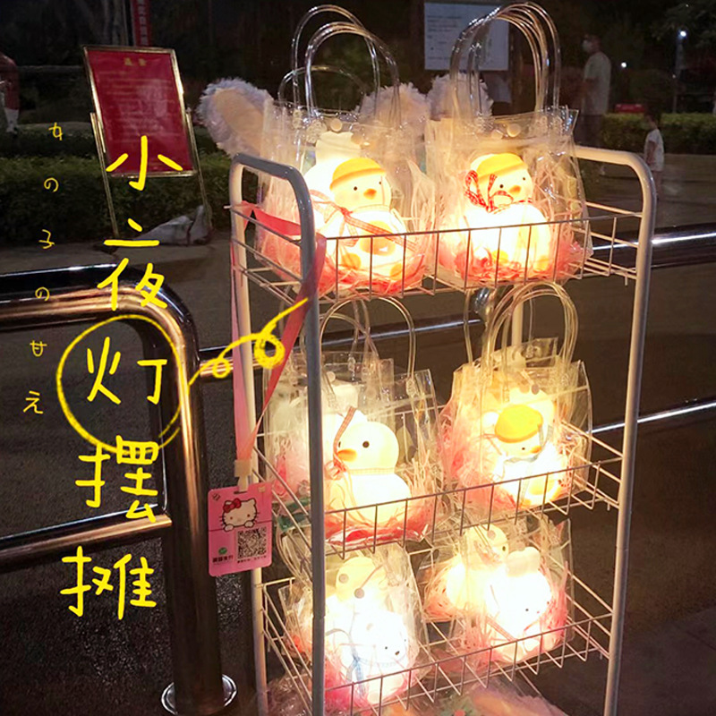 Luz de noche led creativa, lámpara de mesa pequeña de dibujos animados de celebridades de Internet, lámpara de ambiente de viento, mercado nocturno al por mayor, puestos callejeros, juguetes luminosos