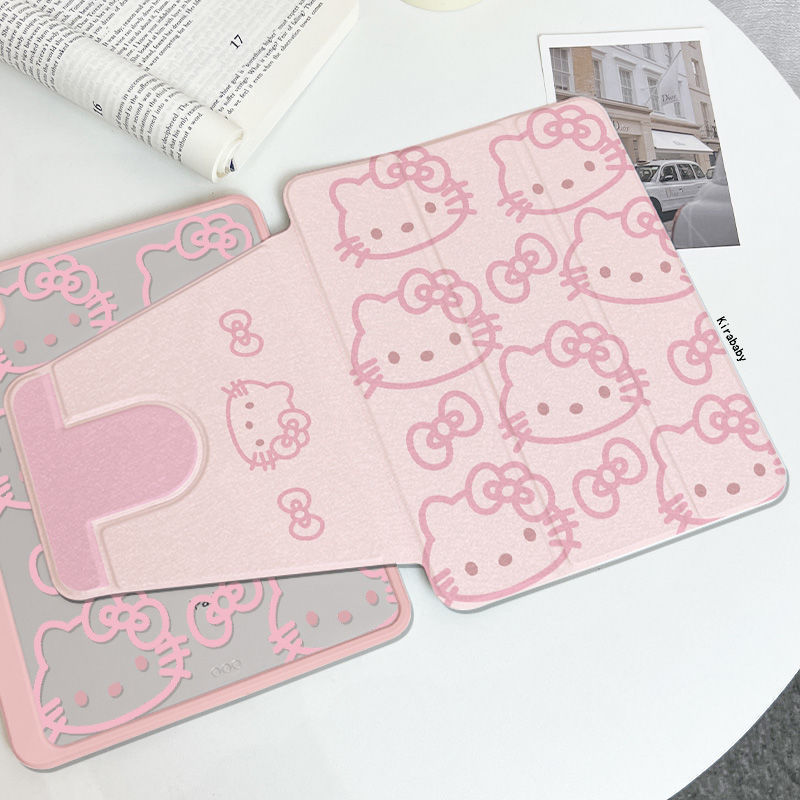 720 ° Rotating iPad Protective Case 10.9inch New Air6/5 Acrylic Pro Cute Kt Cat 9/10/11