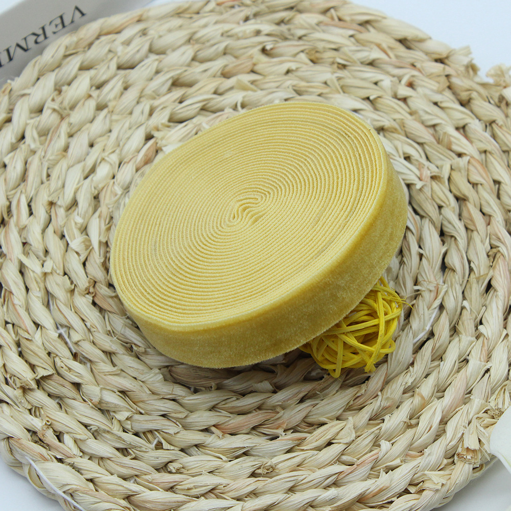 2cm unilateral banda de flocado ropa hecha a mano DIY accesorios, regalo de pastel embalaje de seda de terciopelo