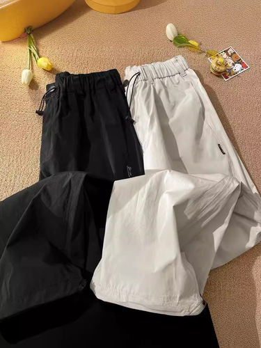 Spring and Autumn Fleece Pants, Casual Trousers, Workwear Long Pants, American-style High-Street Instagram-inspired Straight-leg Pants for Men – Trendy Design