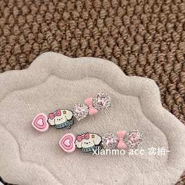 韩国小众设计感甜美卡通发夹INS风百搭发饰少女侧边发卡头饰批发