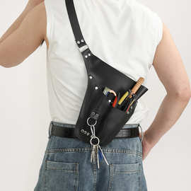 跨境户外园林工具多功能收纳包园艺师便携腰挎包PU皮多口袋收纳袋